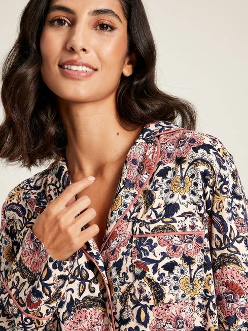 Navy Floral Pyjama Set - Image 5