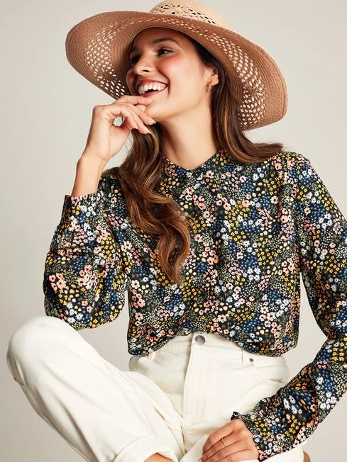 Joules Blue Kalina Concealed Placket Shirt - Image 4