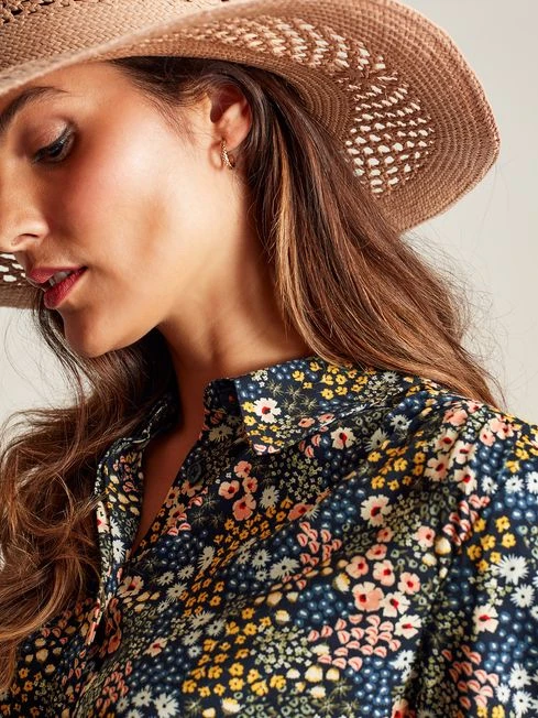 Joules Blue Kalina Concealed Placket Shirt - Image 5