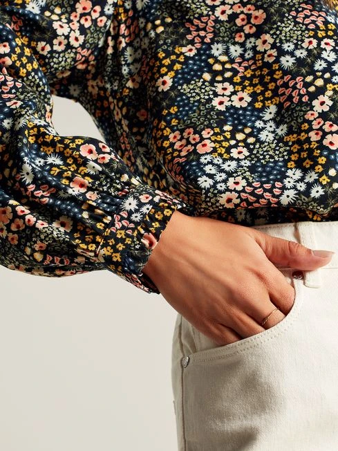 Joules Blue Kalina Concealed Placket Shirt - Image 6