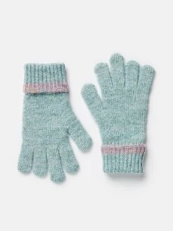 Blue Knitted Gloves
