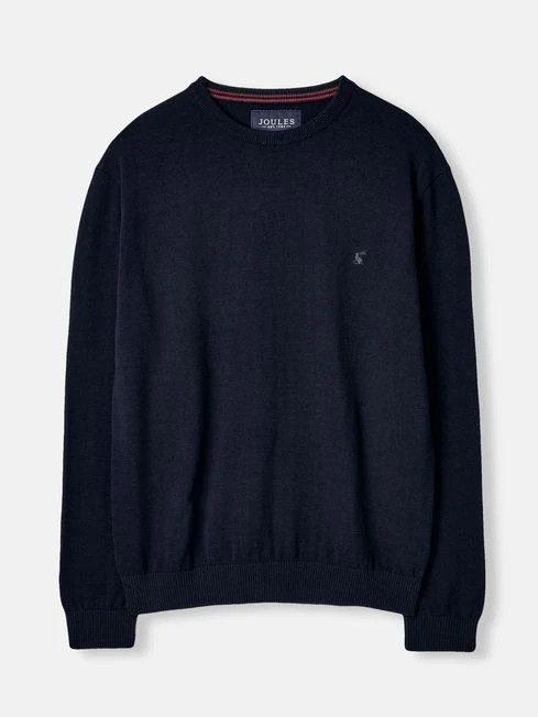 Navy Crew Neck Knitted Jumper - Image 6
