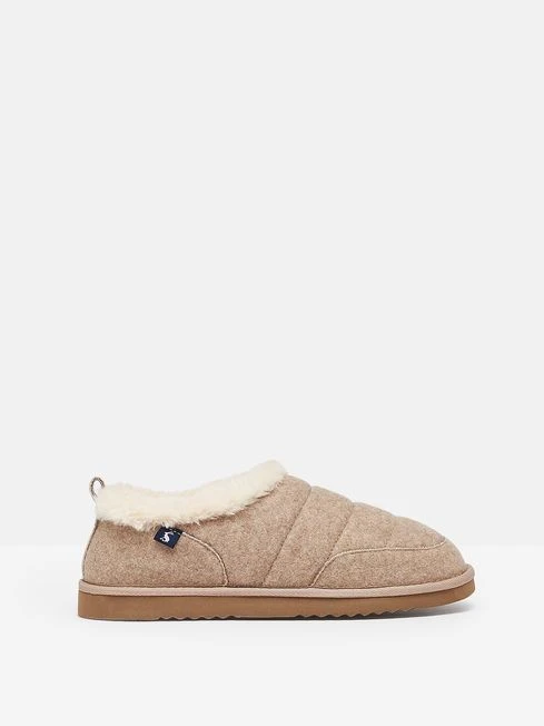 Oatmeal Faux Fur Lined Slippers