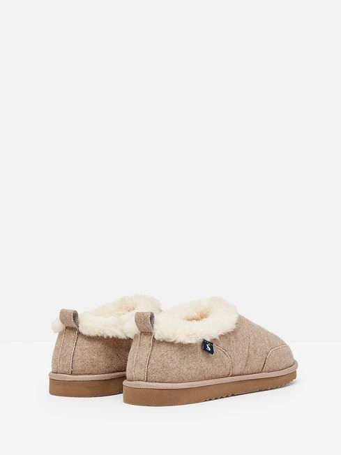 Oatmeal Faux Fur Lined Slippers - Image 3