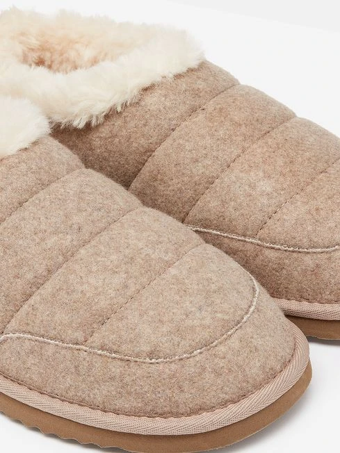 Oatmeal Faux Fur Lined Slippers - Image 4