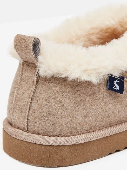 Oatmeal Faux Fur Lined Slippers - Image 5