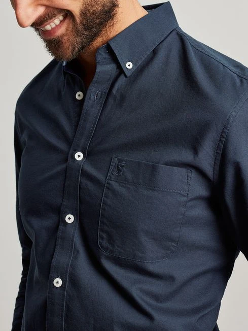Oxford Navy Blue Classic Fit Shirt - Image 2