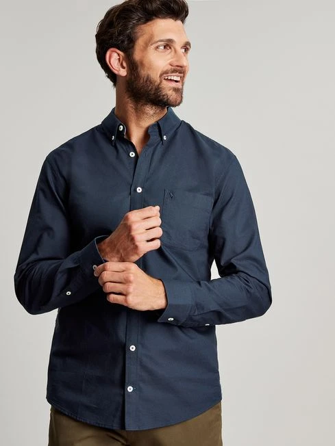 Oxford Navy Blue Classic Fit Shirt - Image 4