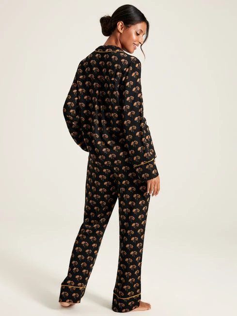 Black Floral Pyjama Set - Image 2
