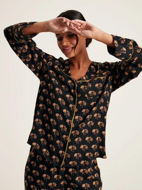 Black Floral Pyjama Set - Image 3