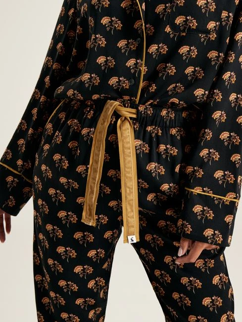 Black Floral Pyjama Set - Image 4