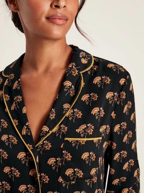 Black Floral Pyjama Set - Image 5