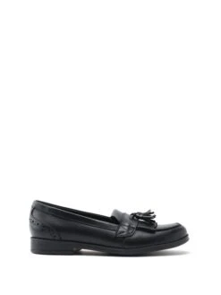 Start-Rite Sketch Slip On Black Patent Leather School Shoes Wide Fit