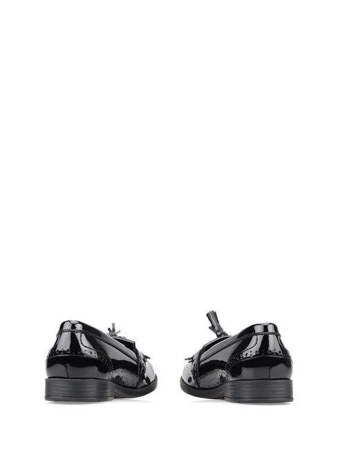 Start-Rite Sketch Slip On Black Patent Leather School Shoes Wide Fit - Image 3