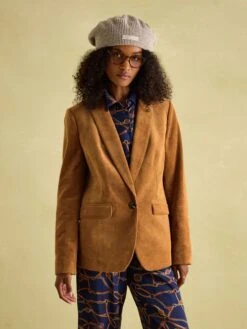 Tan Brown Cord Blazer