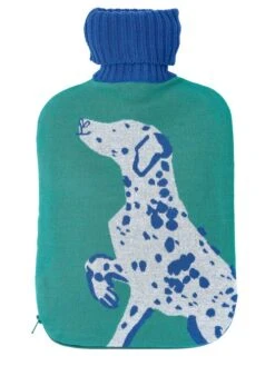 Green Dalmation Hot Water Bottle