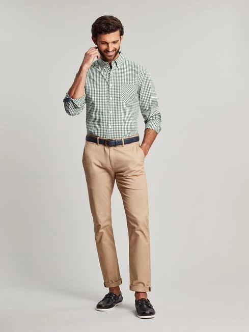 Joules Green Goodridge Long Sleeve Classic Fit Poplin Shirt - Image 3