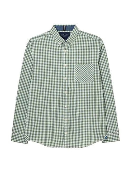 Joules Green Goodridge Long Sleeve Classic Fit Poplin Shirt - Image 7