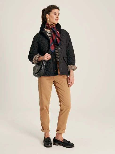 Black Showerproof Quilted Jacket - Image 2