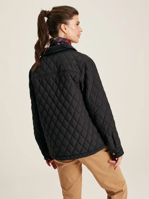 Black Showerproof Quilted Jacket - Image 3