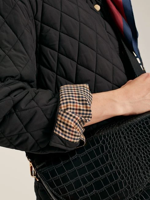 Black Showerproof Quilted Jacket - Image 5