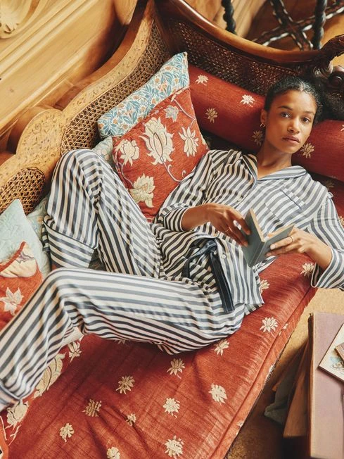 Navy Stripe Pyjama Set