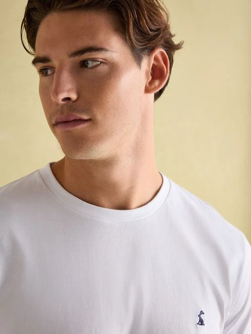 White Plain Jersey T-Shirt - Image 4
