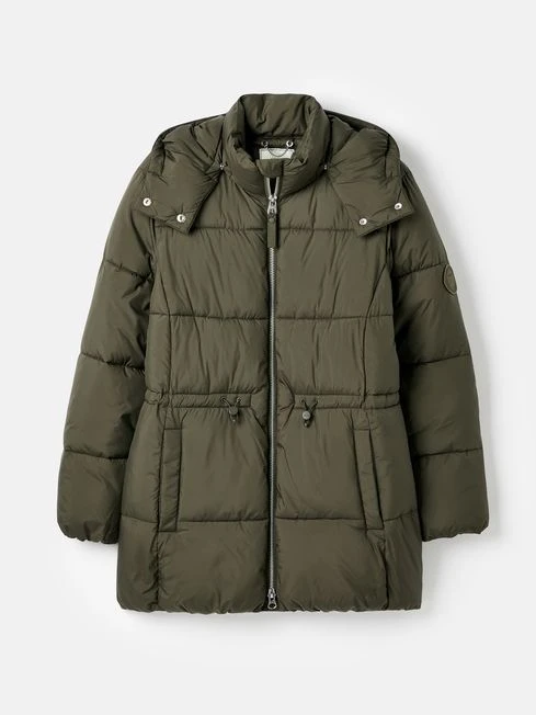 Dark Green Showerproof Padded Coat - Image 7