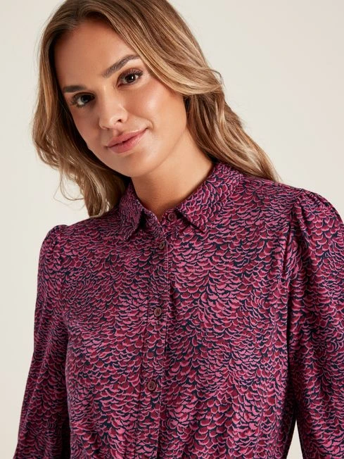 Purple Jersey Shirt Dress - Image 5