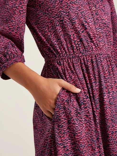 Purple Jersey Shirt Dress - Image 6