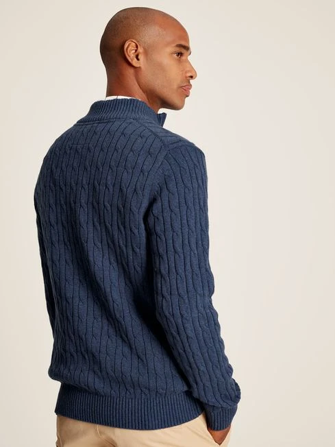 Blue Quarter Zip Jumper - Image 2