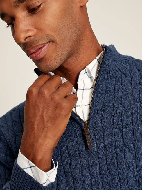 Blue Quarter Zip Jumper - Image 3