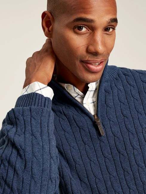 Blue Quarter Zip Jumper - Image 4