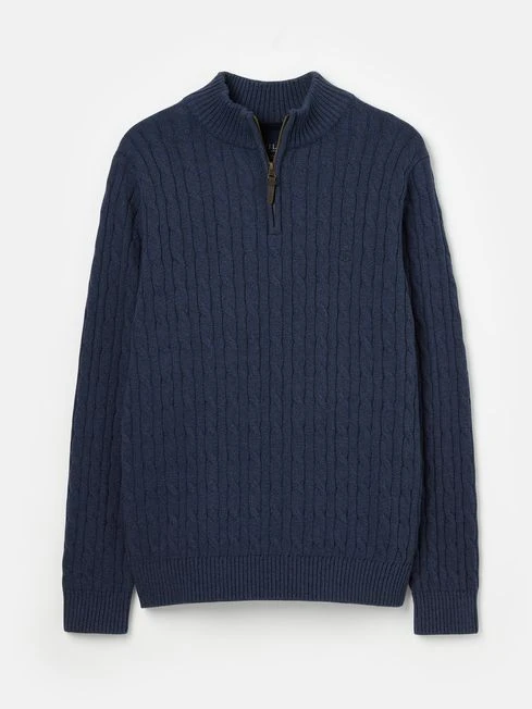 Blue Quarter Zip Jumper - Image 6