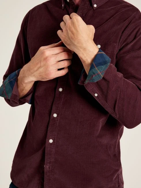 Miller Wine Classic Fit Cord Shirt - Image 5
