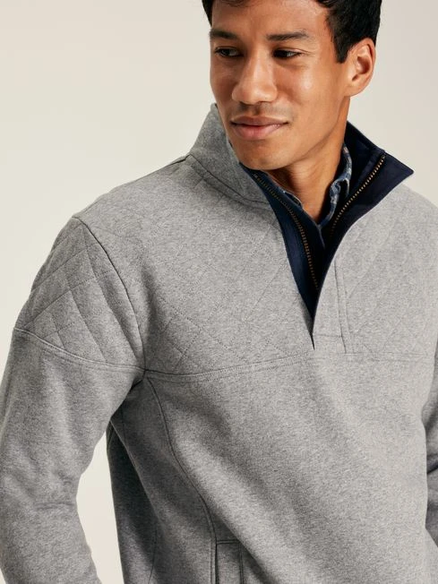 Grey Quarter Zip Sweater - Image 5
