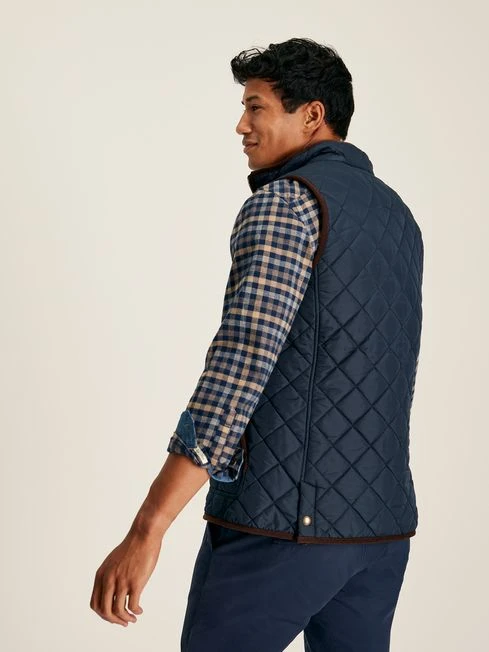 Blue Quilted Gilet - Image 2