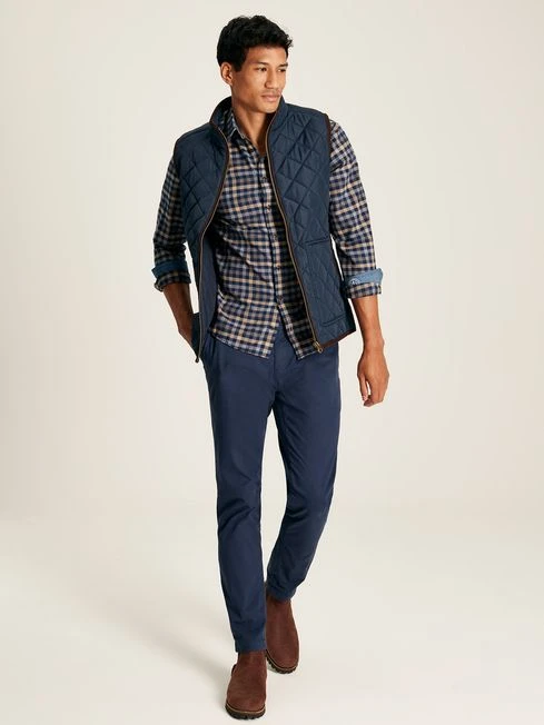 Blue Quilted Gilet - Image 3