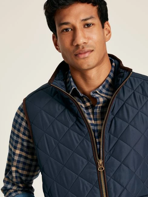 Blue Quilted Gilet - Image 4
