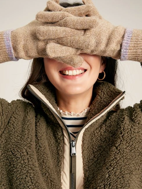 Oat Knitted Gloves - Image 2