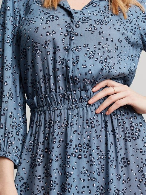 Joules Blue Josie Frill Elasticated Waist Dress - Image 5
