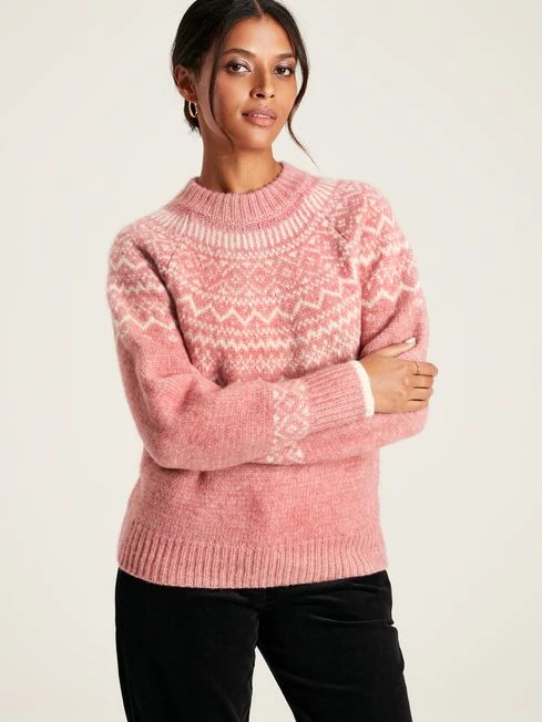 Pink Fair Isle Jumper - Image 2