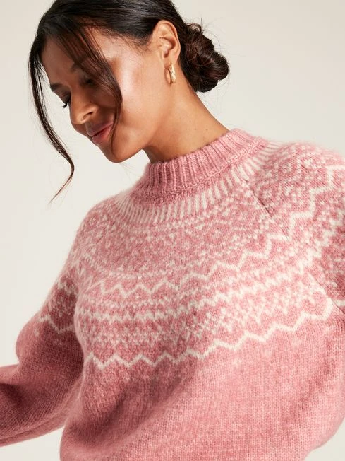Pink Fair Isle Jumper - Image 6