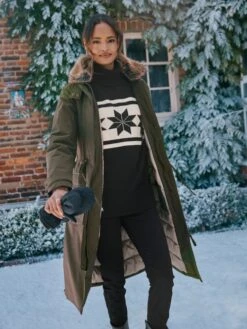 Dark Green Waterproof Padded Jacket