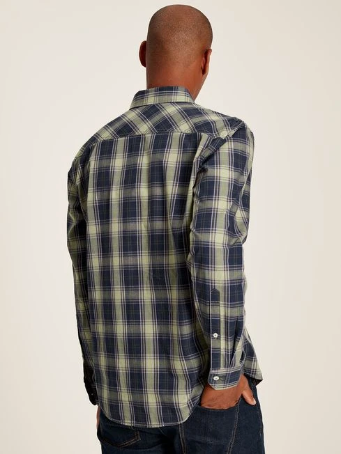 Green Long Sleeve Classic Fit Poplin Shirt - Image 2