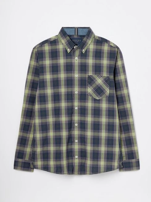Green Long Sleeve Classic Fit Poplin Shirt - Image 6