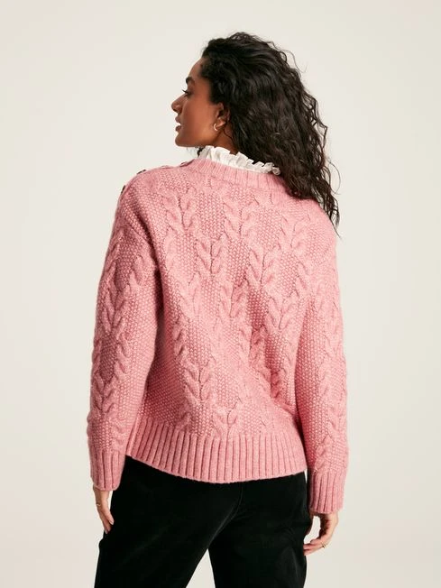 Pink Cable Knit Jumper - Image 2