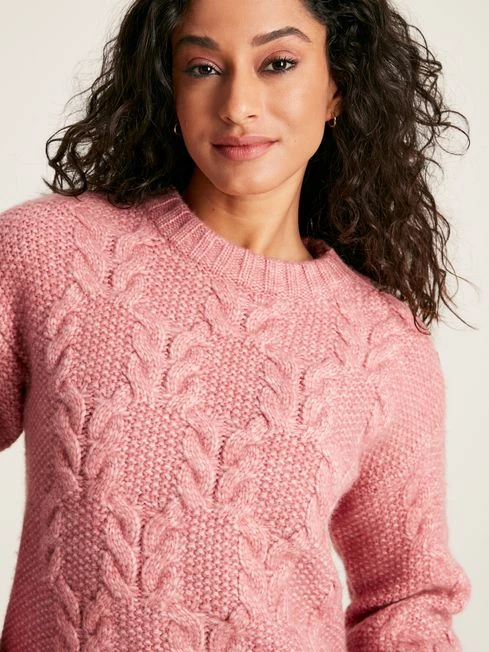 Pink Cable Knit Jumper - Image 4