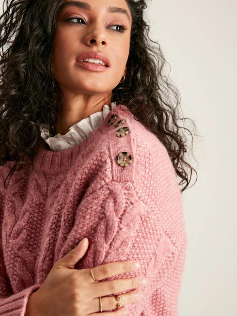 Pink Cable Knit Jumper - Image 5