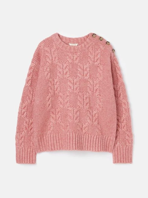 Pink Cable Knit Jumper - Image 6